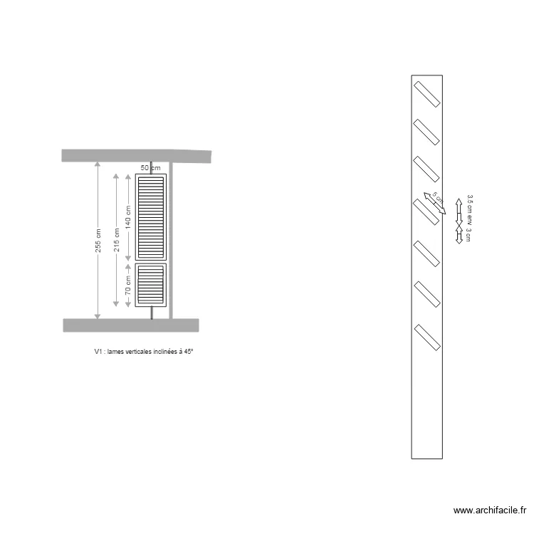 Cloison moucharabier. Plan de 