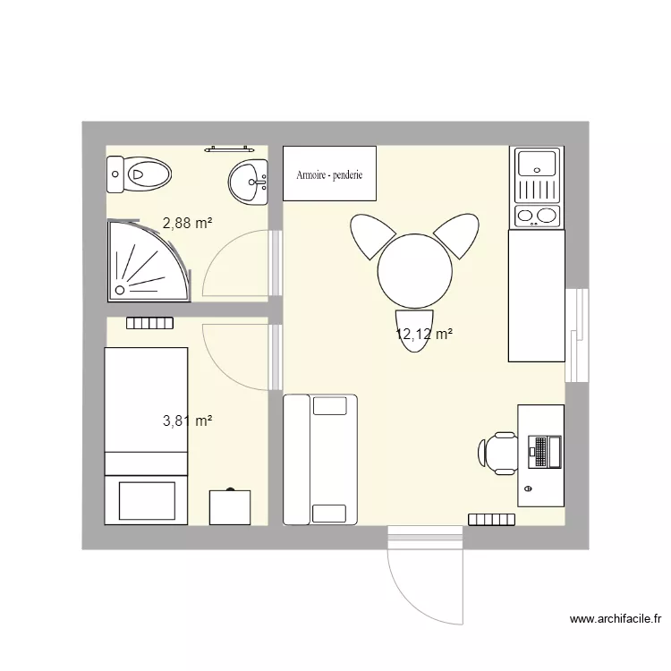 Chalet Pessac &agrave; imprimer. Plan de 