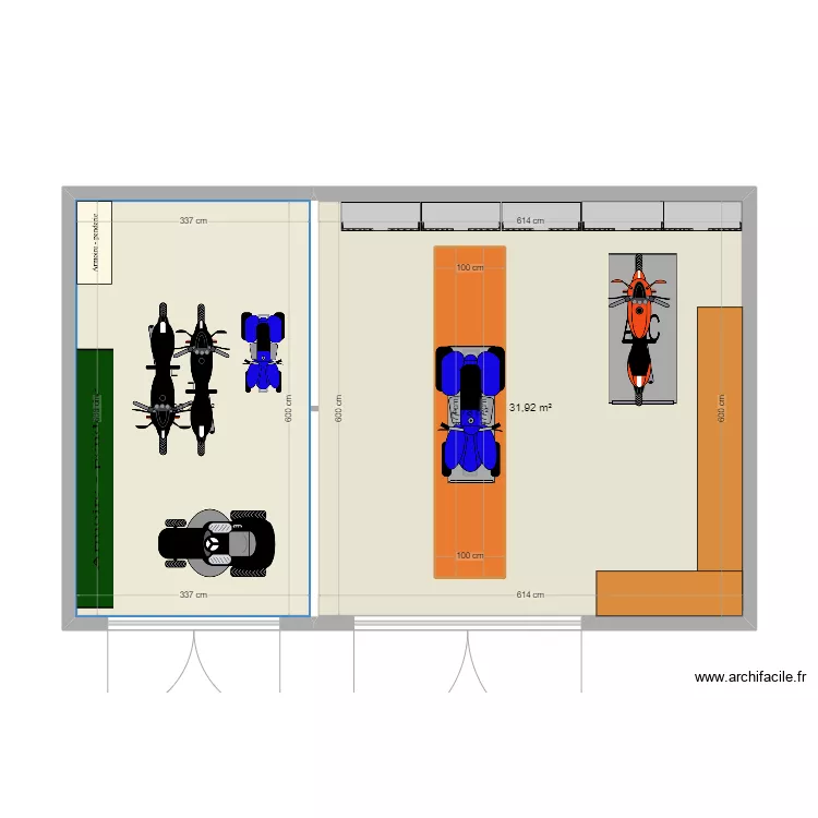 Garage 1. Plan de 
