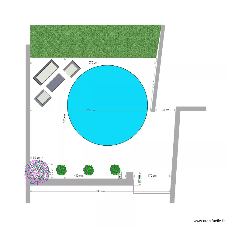 Aménagement jardin. Plan de Aménagement jardin. Plan de