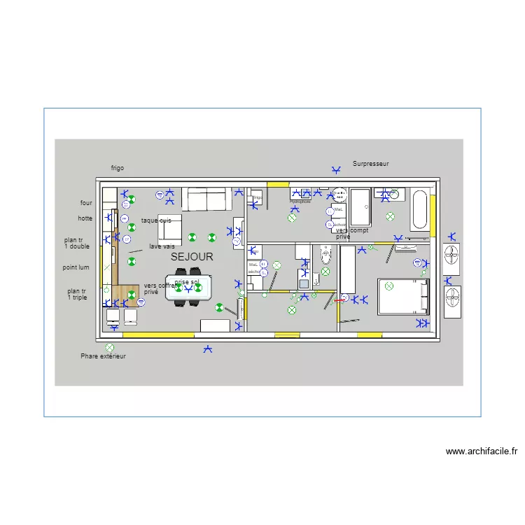 Ferme de Romont plan électrique. Plan de Ferme de Romont plan électrique. Plan de