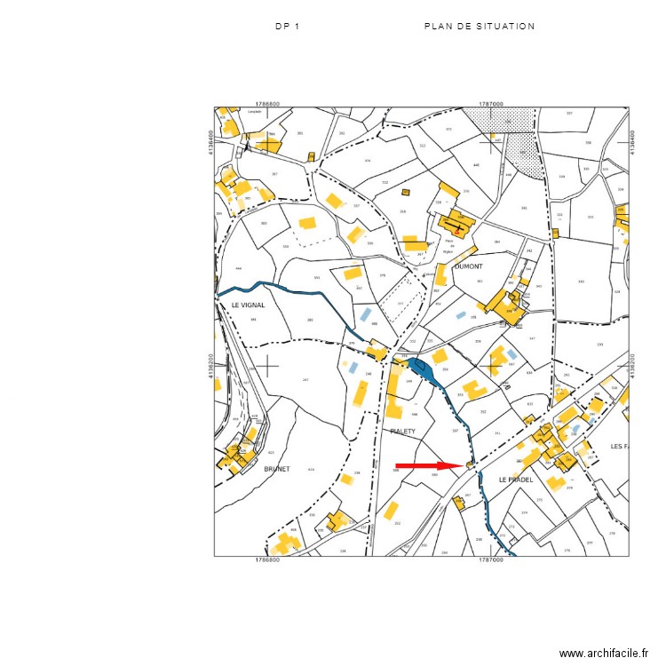 DP 1 PLAN DE SITUATION. Plan de 0 pièce et 0 m2