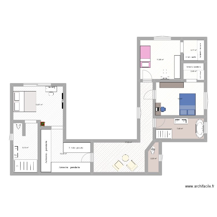 maison ii. Plan de 0 pièce et 0 m2
