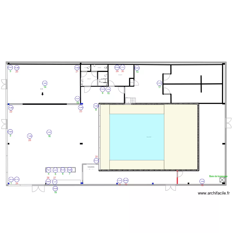 Plan TAKE OFF d&eacute;finitif r&eacute;seau. Plan de 