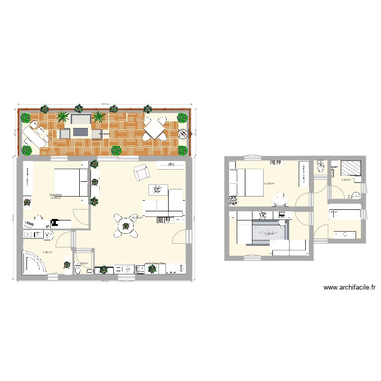 maison figa chambre gauche. Plan de 0 pièce et 0 m2