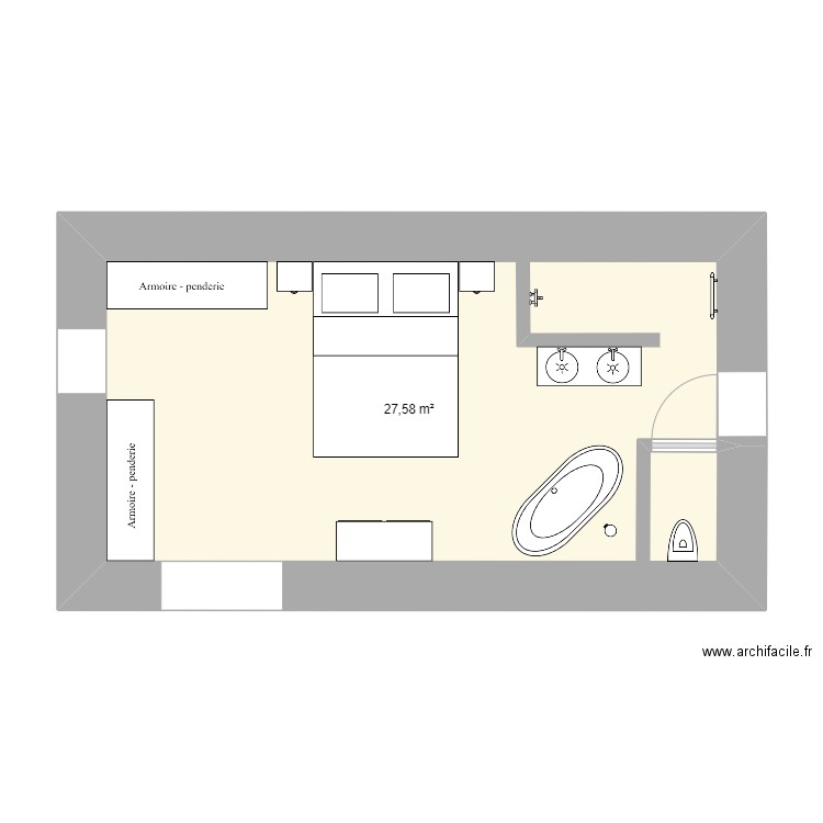 Suite parentale. Plan de 0 pièce et 0 m2