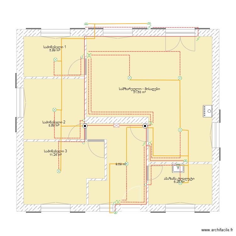 Maison Bogvi Plan général. Plan de 0 pièce et 0 m2