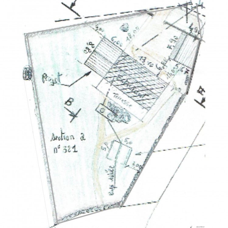 plan masse gael. Plan de 0 pièce et 0 m2
