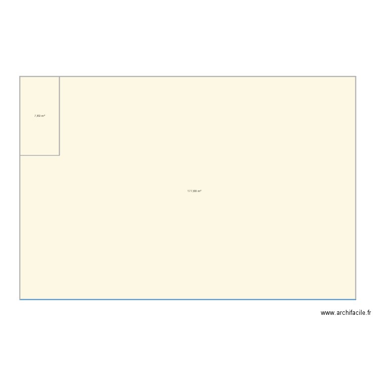 hopital. Plan de 2 pièces et 185 m2