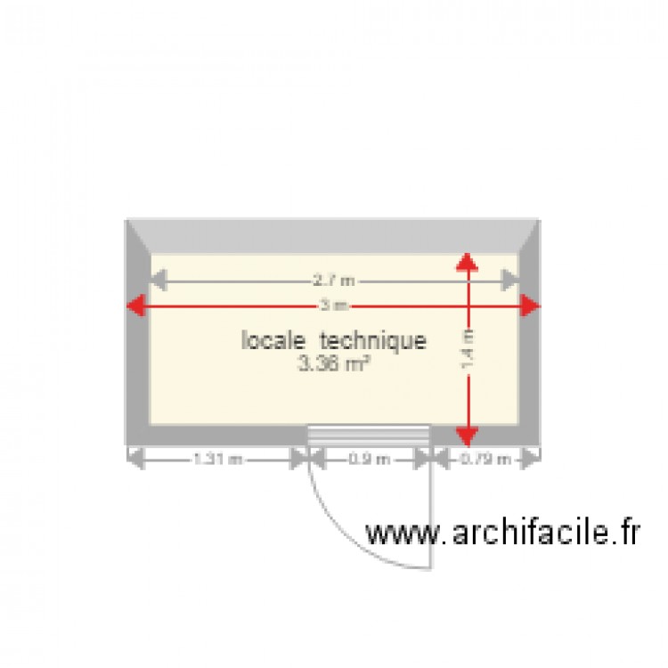 locale technique. Plan de 0 pièce et 0 m2