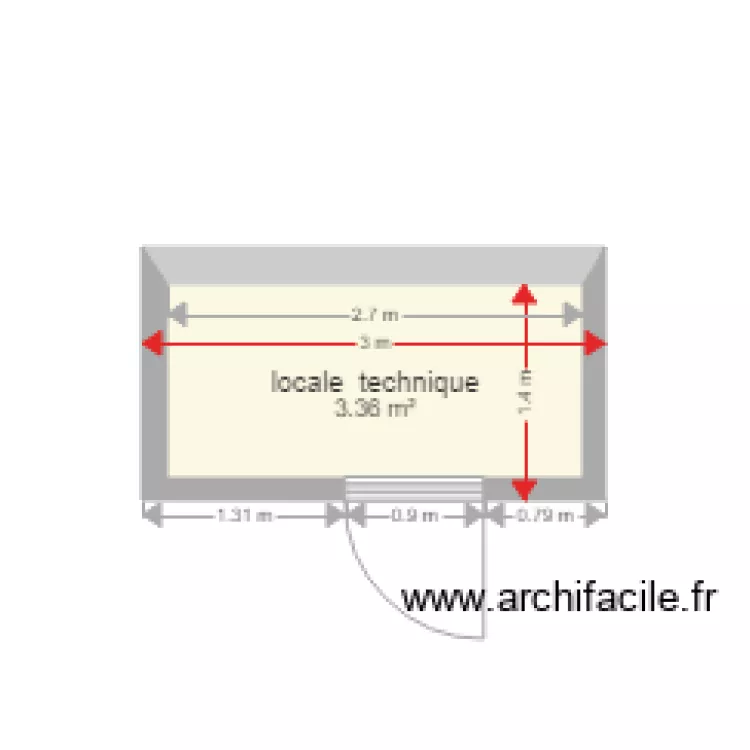locale technique. Plan de 
