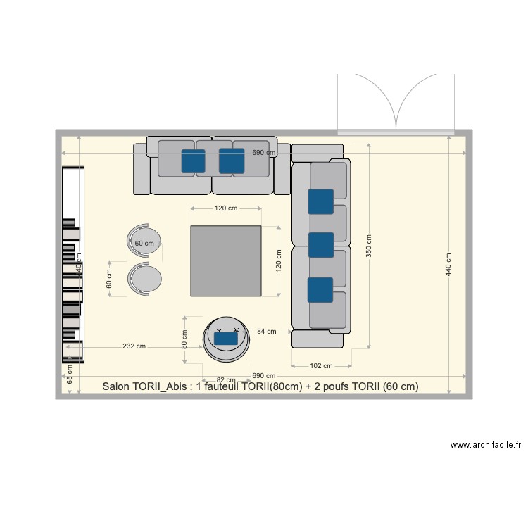 SALON TORII Abis. Plan de 0 pièce et 0 m2