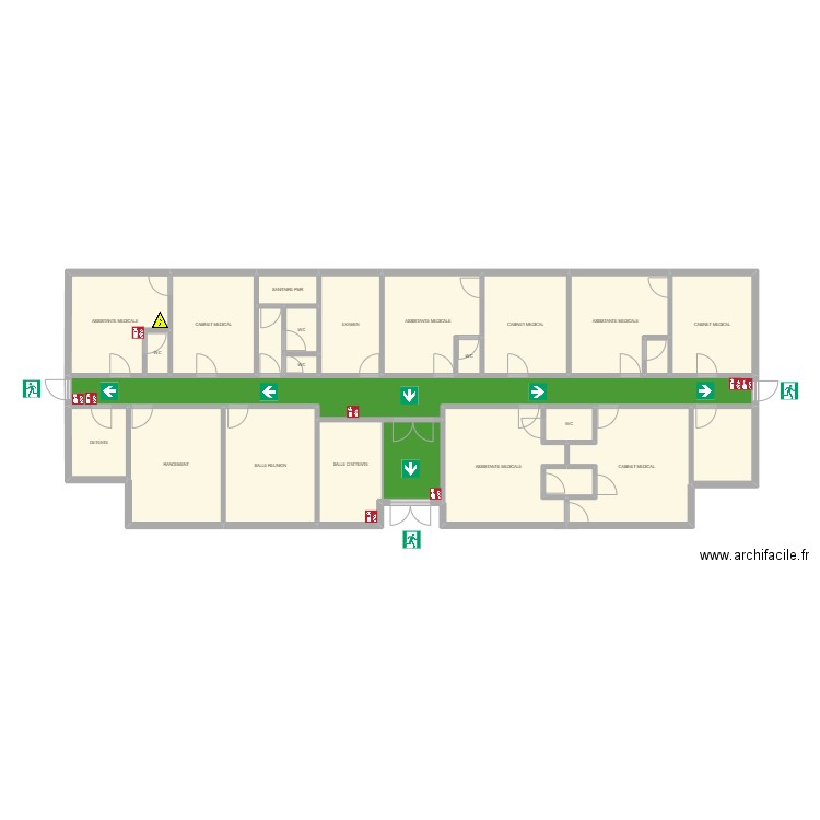 ASSTV chatellerault. Plan de 25 pièces et 305 m2