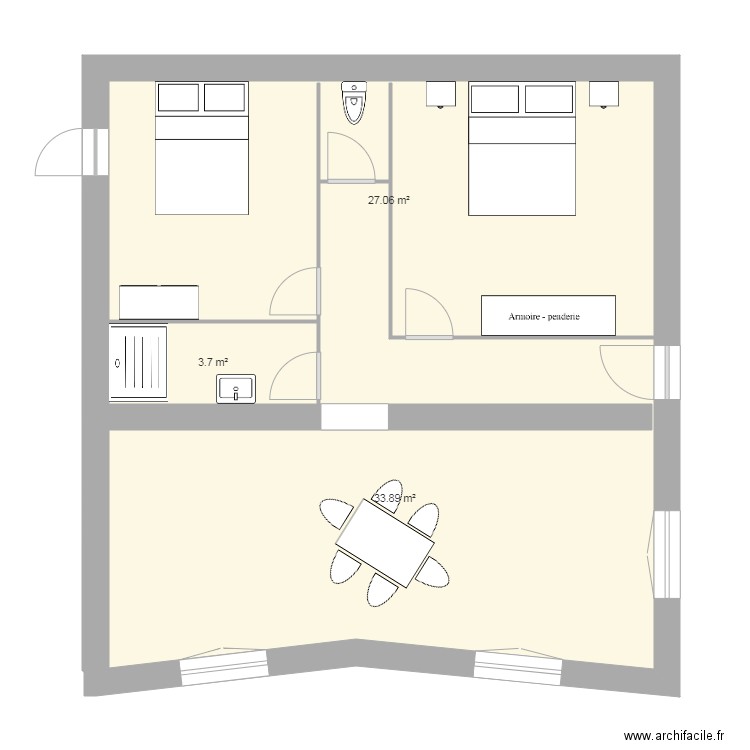 grange. Plan de 0 pièce et 0 m2