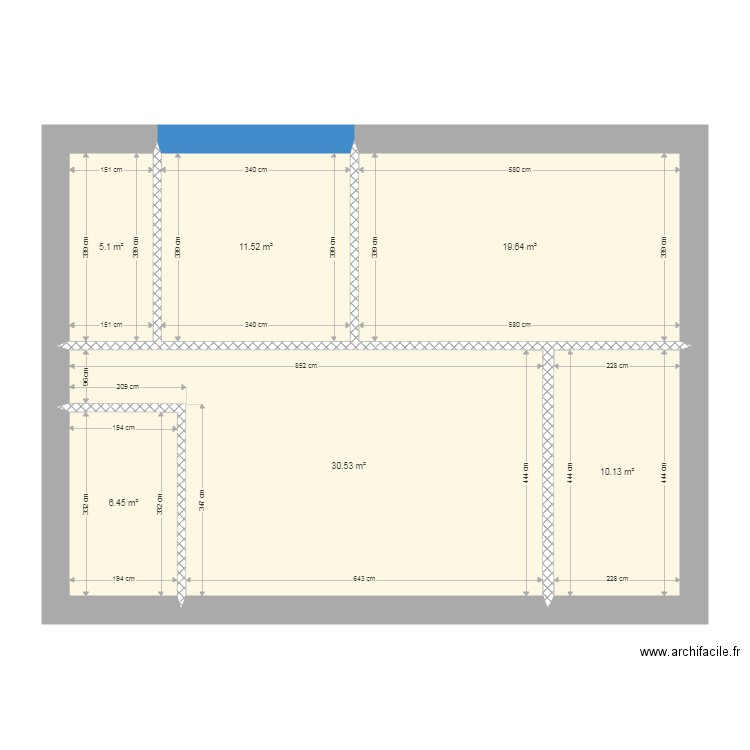 extension jojo. Plan de 6 pièces et 83 m2