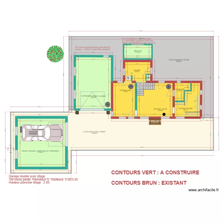 plan mini actuel revisite SANS MEUBLES TRAVAUX A EFFECTUER 4. Plan de 