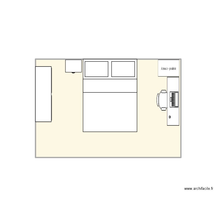 Dressing Dany. Plan de 1 pièce et 11 m2