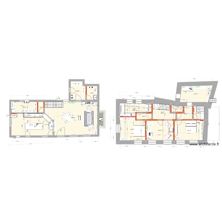 Cabrieres 28 octobre in situ v2. Plan de 16 pièces et 177 m2