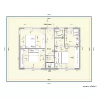 Chambres 6 x 9 m&egrave;tres &eacute;tage simulation c&ocirc;t&eacute; ouest situ&eacute; &agrave; l'&eacute;tage, escalier &agrave; ajouter