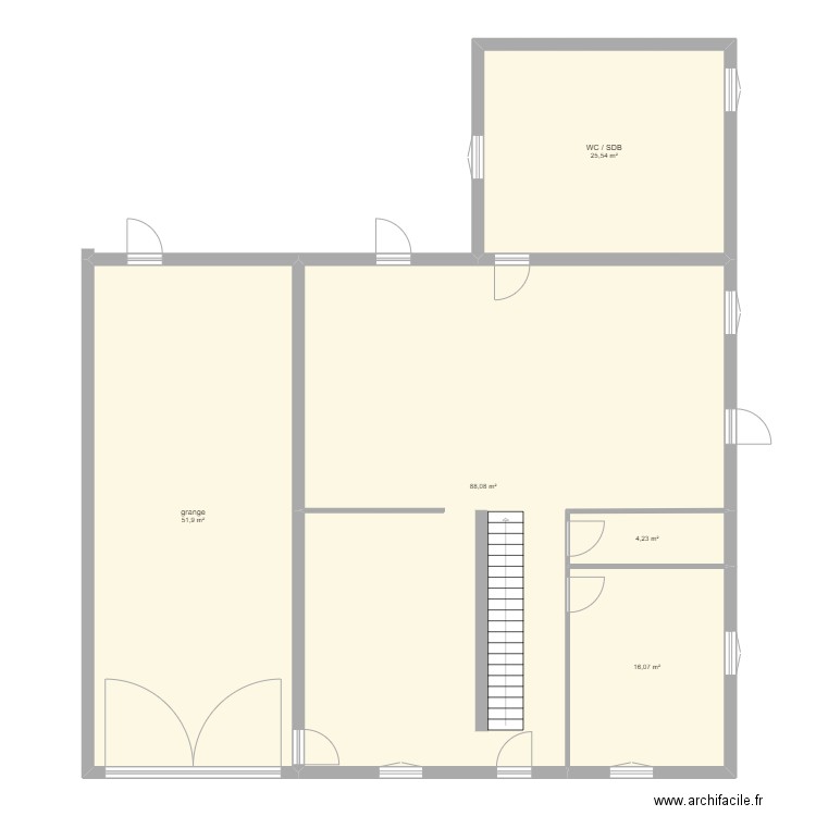 RDC Antoine et Laura. Plan de 5 pièces et 186 m2