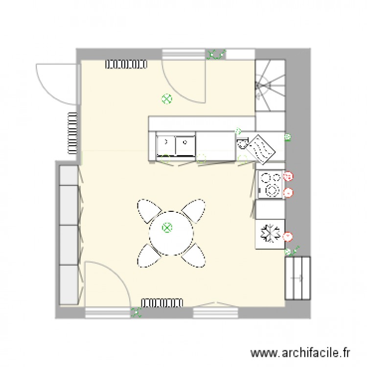 cuisine. Plan de 0 pièce et 0 m2