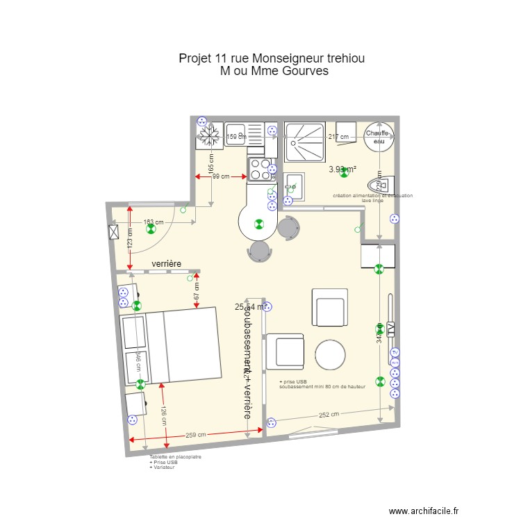 Projet 1B. Plan de 0 pièce et 0 m2