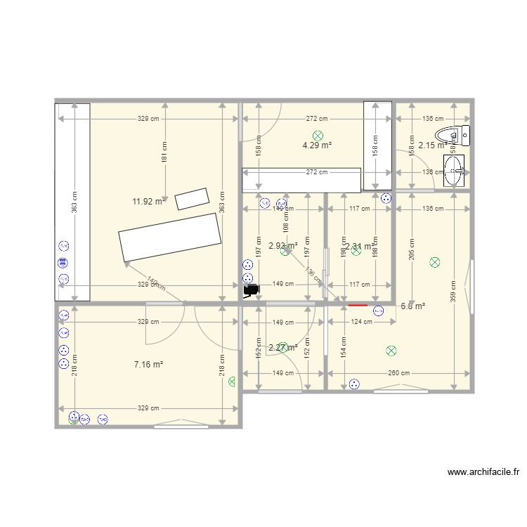 PLAN BOULIAC  ELECTRICITE. Plan de 0 pièce et 0 m2