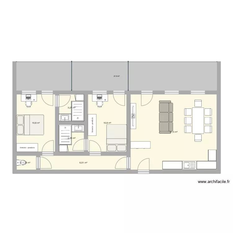 coloc 2. Plan de 7 Pièces et 67 m² coloc 2. Plan de 7 Pièces et 67 m²