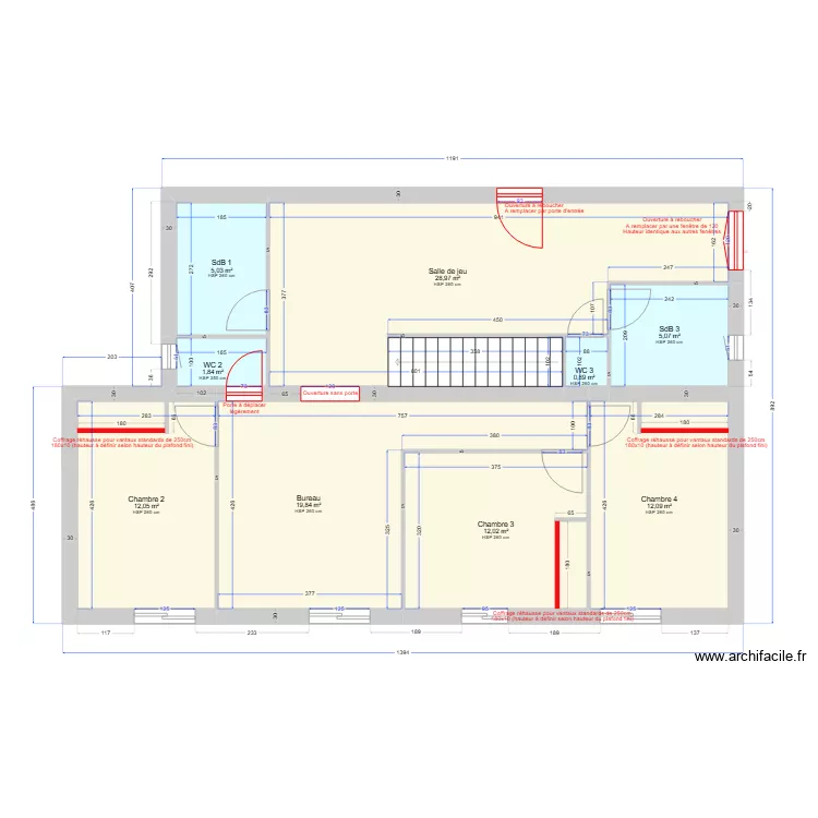GARAVAN - Cloisons et portes v1.6. Plan de 