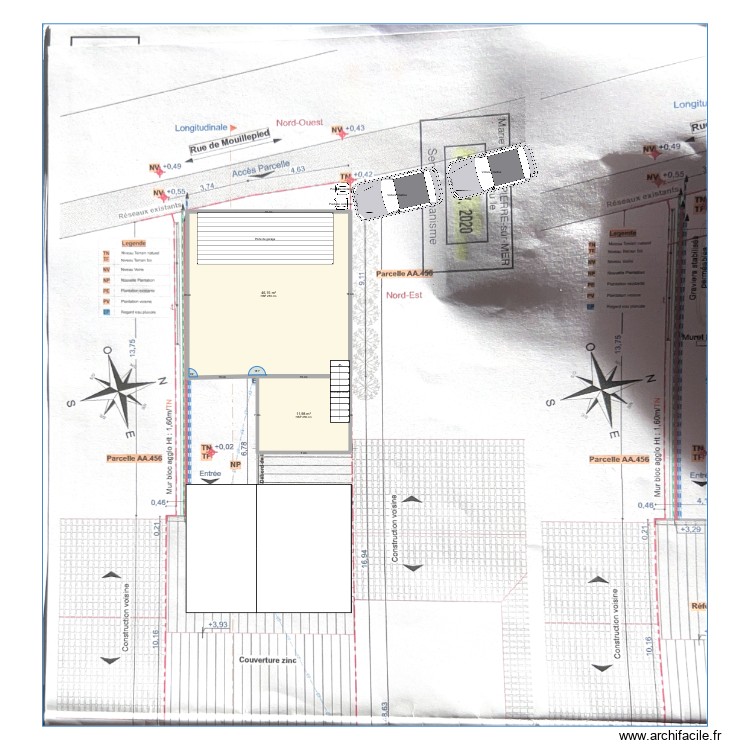 Extension. Plan de 0 pièce et 0 m2