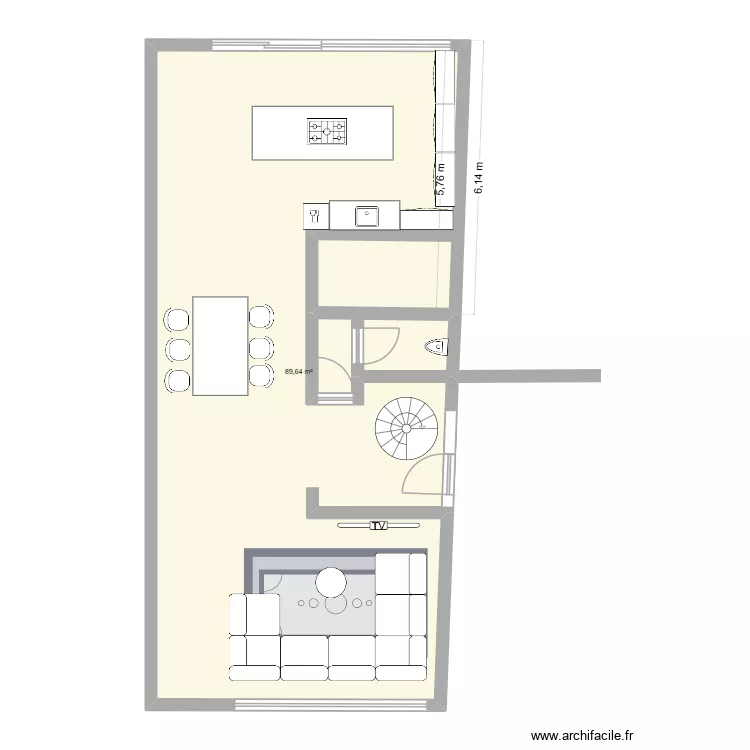Maison. Plan de 1 pièce et 90 m² Maison. Plan de 1 pièce et 90 m²