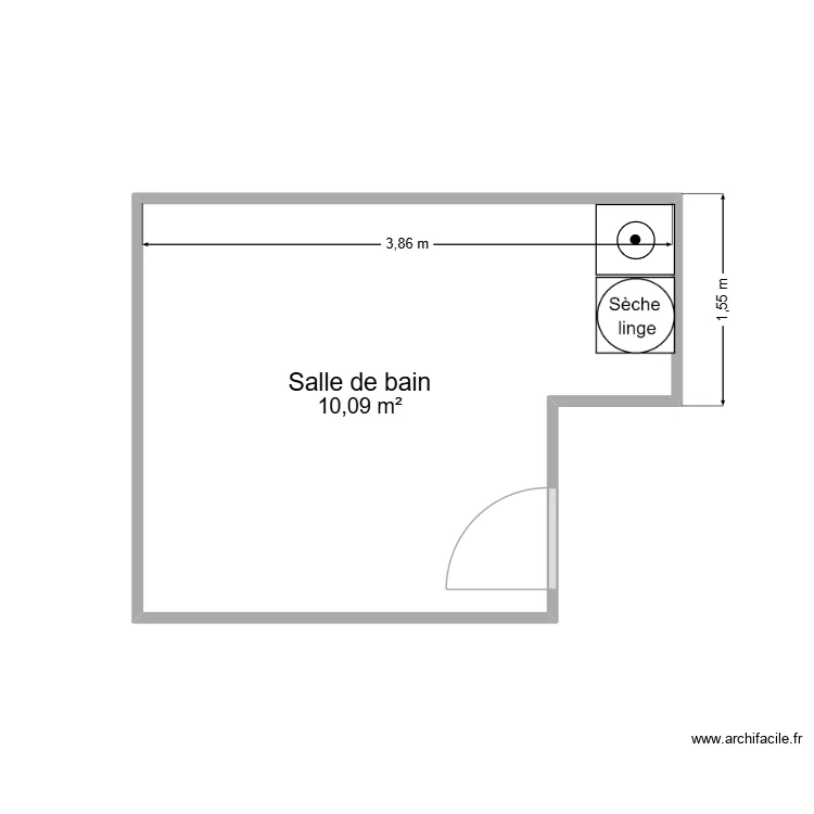 Cnbconcept maison kevin sdb &eacute;tage. Plan de 1 Pièce et 10 m²