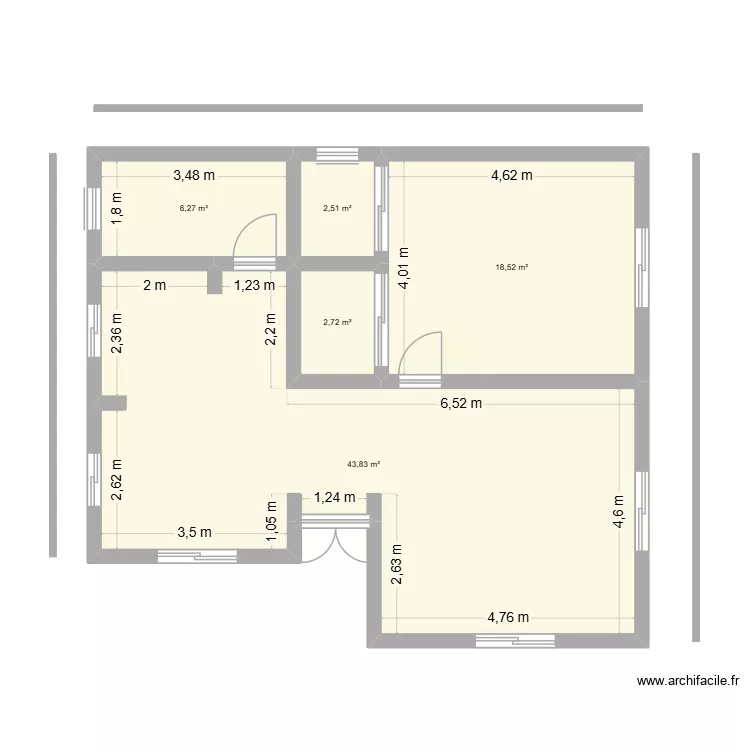 autrez. Plan de 5 et 74 m² autrez. Plan de 5 et 74 m²