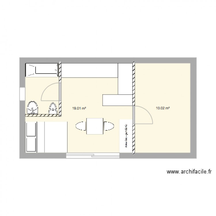 dépendance fond du jardin. Plan de 0 pièce et 0 m2