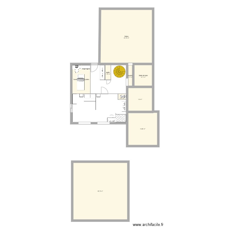 extension varennes. Plan de 0 pièce et 0 m2