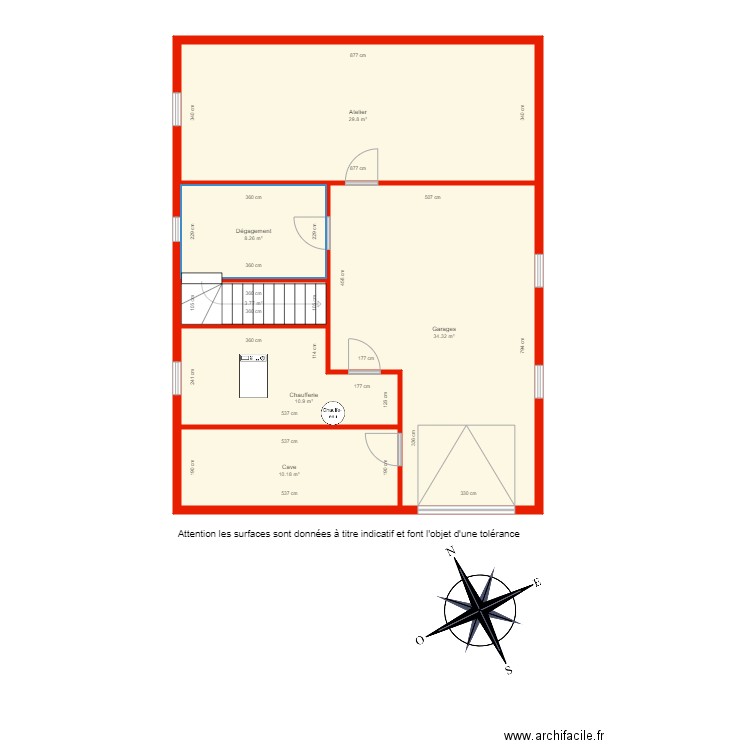 BI 2413 sous sol côté. Plan de 0 pièce et 0 m2