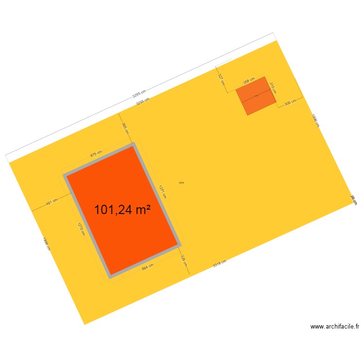 Terrain + maison. Plan de 1 pièce et 101 m2