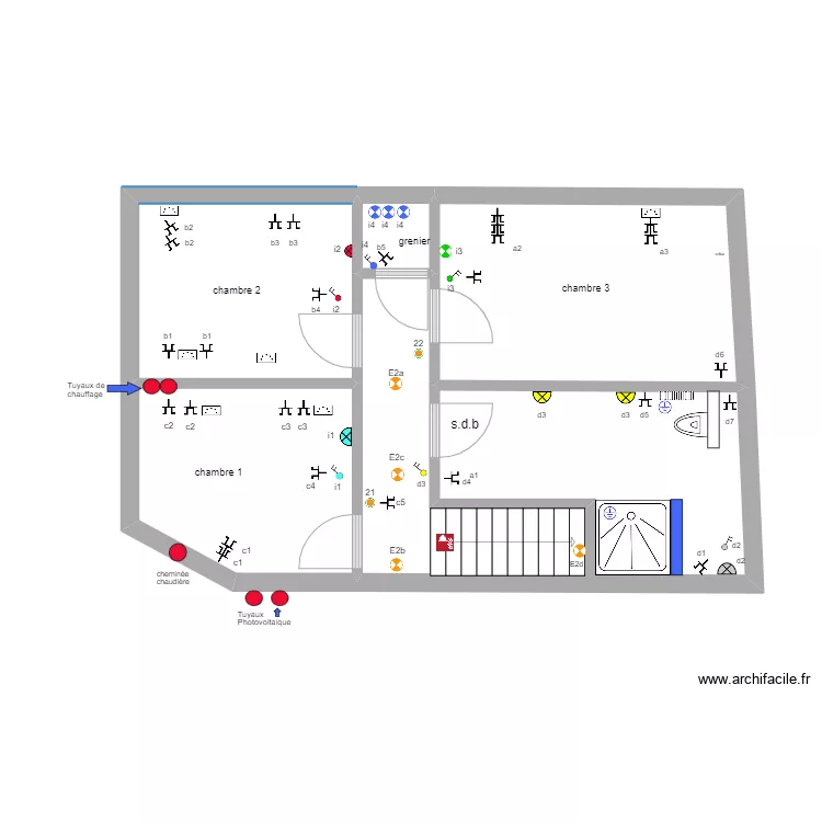 Oli &eacute;tage position sans fil  05 - 07 - 2023 105A. Plan de 