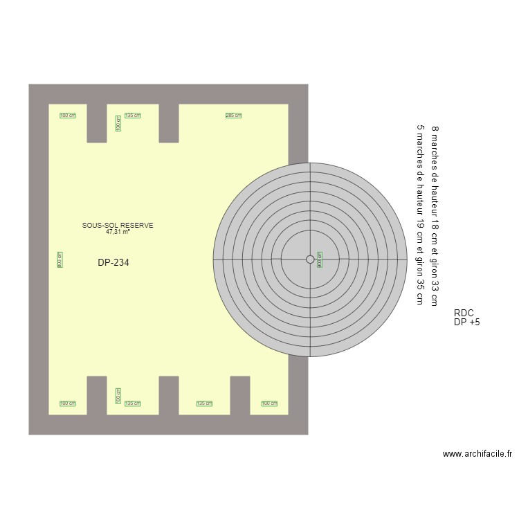 SOUS SOL LA GARE AVANT TRAVAUX. Plan de 0 pièce et 0 m2