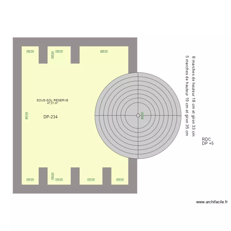 SOUS SOL LA GARE AVANT TRAVAUX. Plan de 