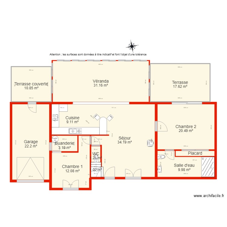 BI 2977 rdc non côté. Plan de 0 pièce et 0 m2