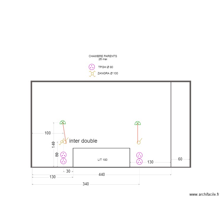 plan elec chbre parents faraday. Plan de 0 pièce et 0 m2