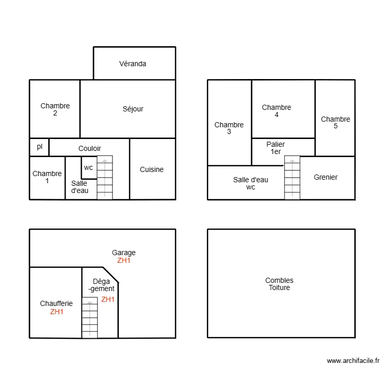 QUIMPER ROHOU. Plan de 