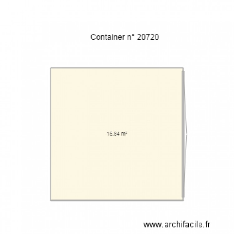 Contenair  20720. Plan de 0 pièce et 0 m2