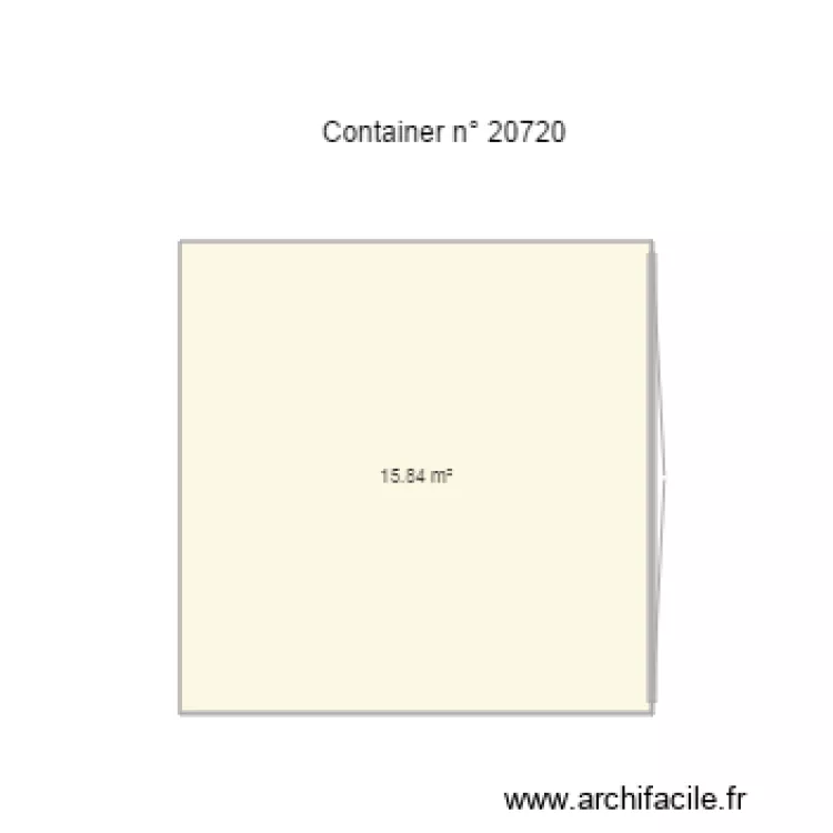 Contenair  20720. Plan de 
