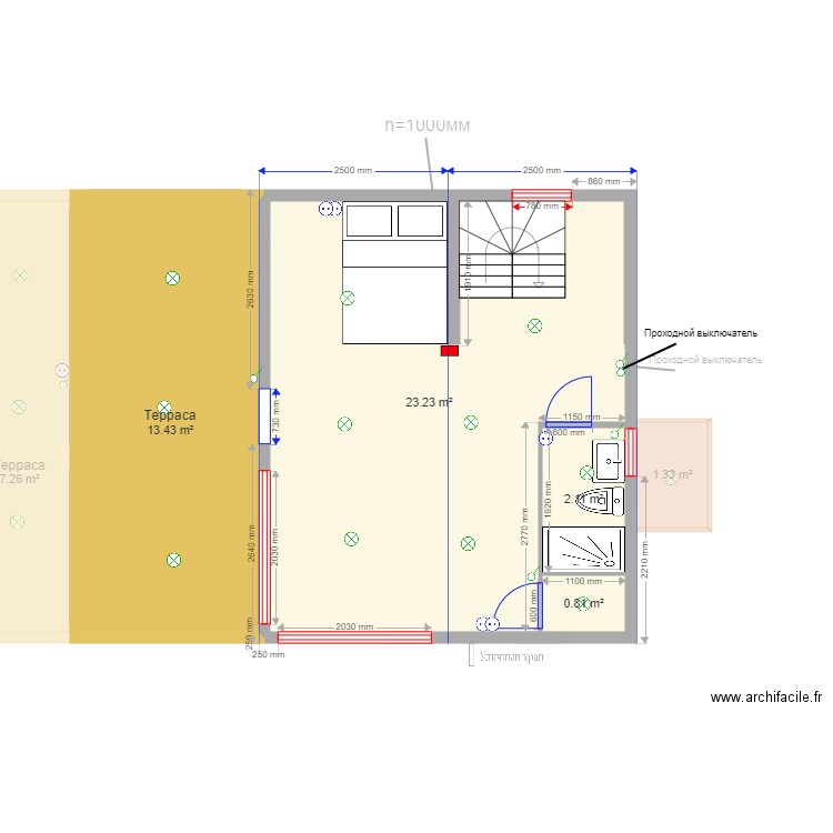 45   9 z. Plan de 0 pièce et 0 m2