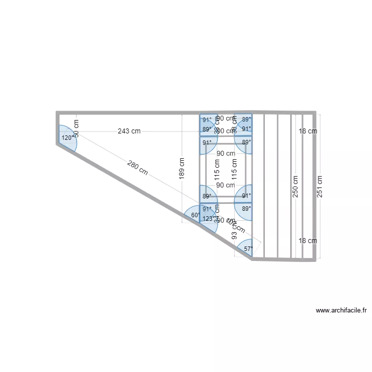 mur piscine Royan. Plan de 
