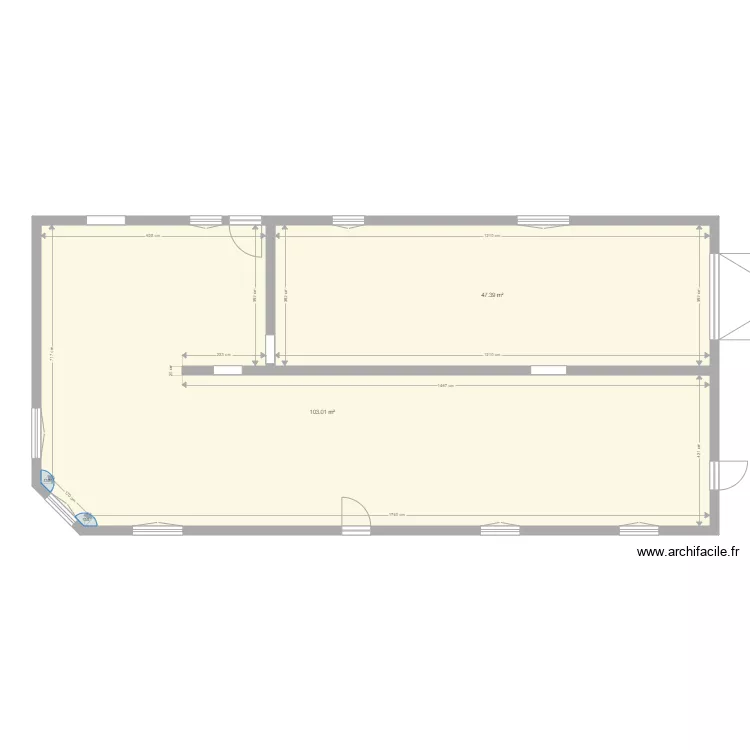 Saint p&eacute;lerin travaux vide. Plan de 