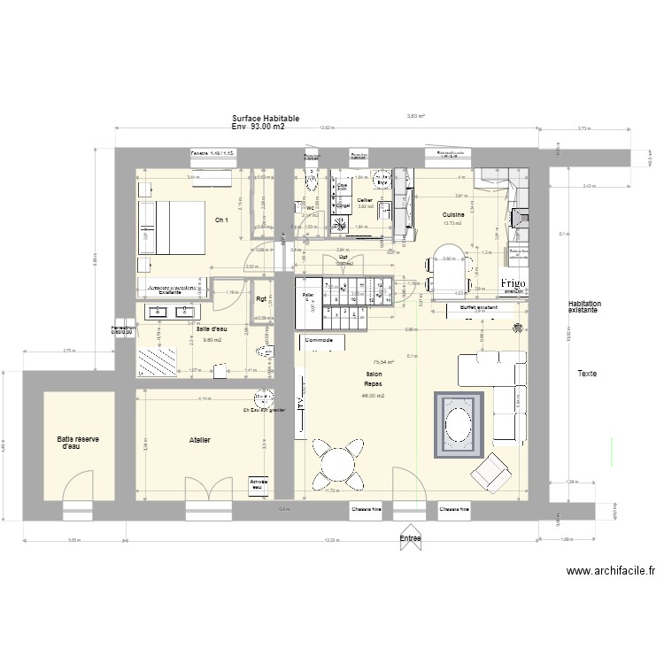 Loft Agrandissement R de C '5.. Plan de 0 pièce et 0 m2