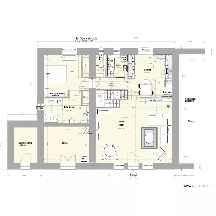 Loft Agrandissement R de C '5.. Plan de 